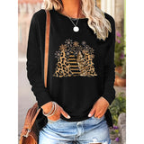 Women’s Long Sleeve Merry Christmas T-Shirt – Cute Christmas Tree Graphic Tee Aaria Tees
