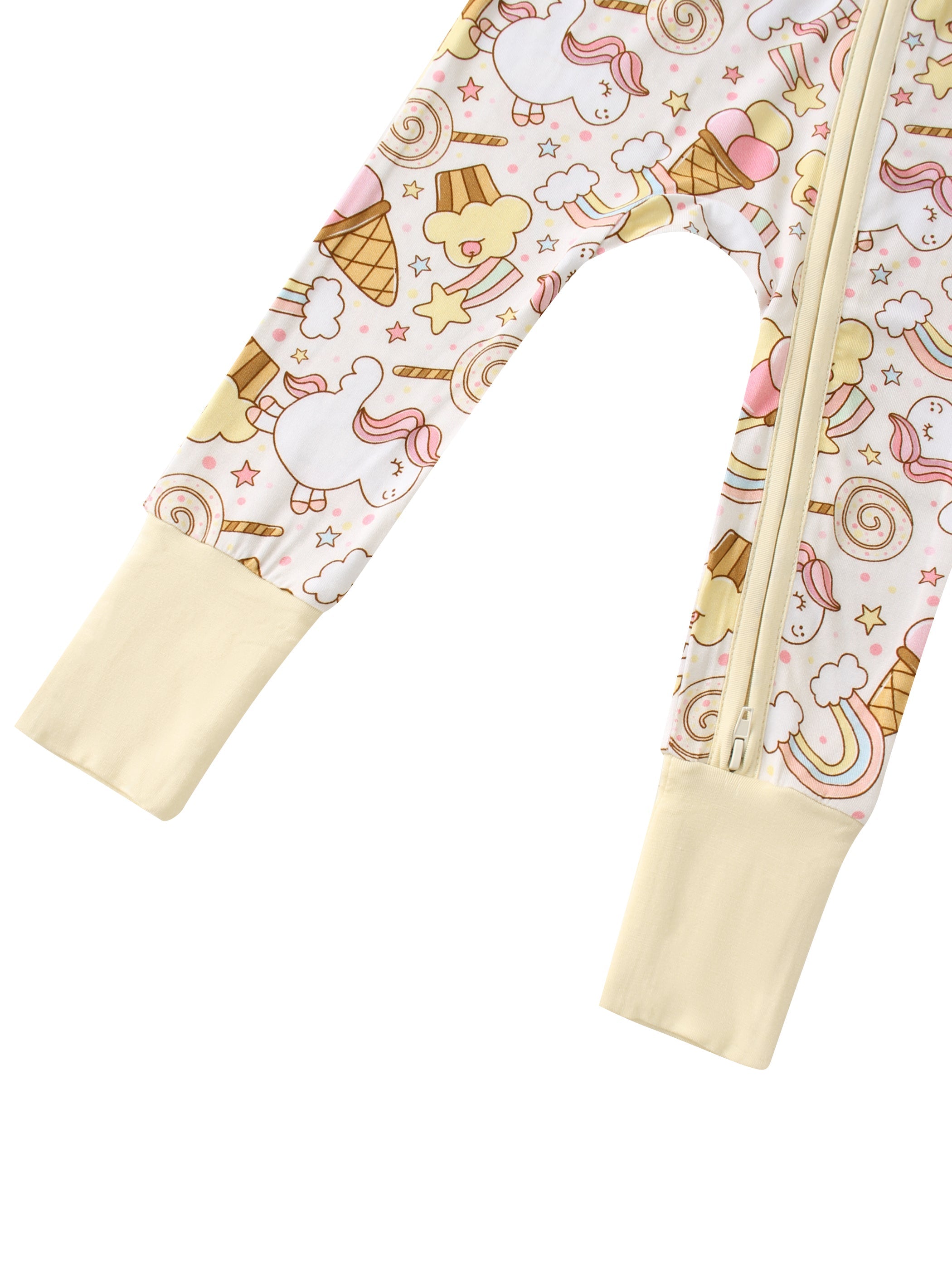 PoshTOT Rainbow Snacks Bamboo Baby Convertible Zippy Romper - Aaria Tees Aaria Tees