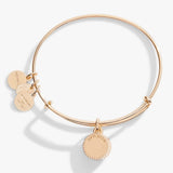 December Birthstone Charm Bangle, Blue Zircon - Aaria Tees Aaria Tees