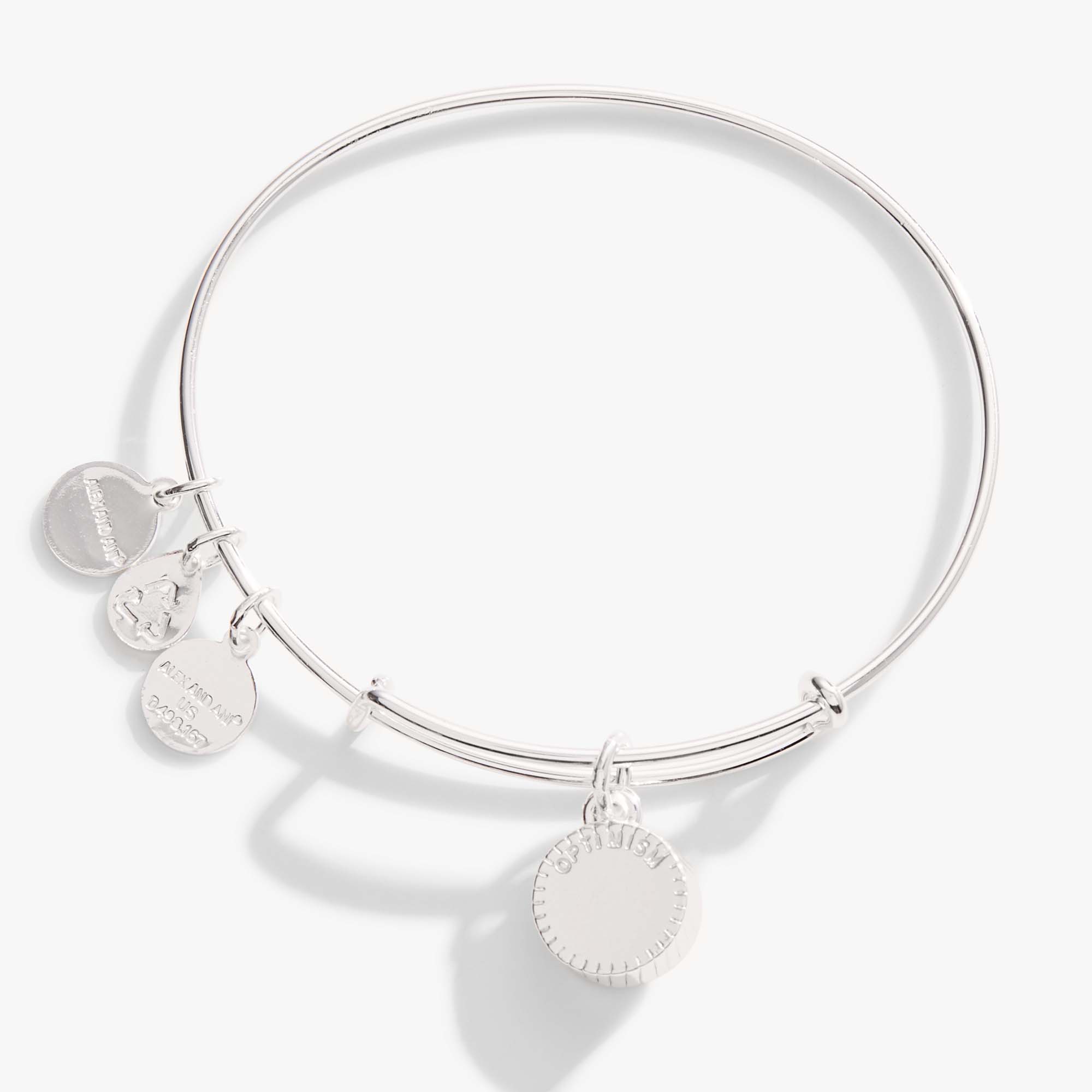 December Birthstone Charm Bangle, Blue Zircon - Aaria Tees Aaria Tees