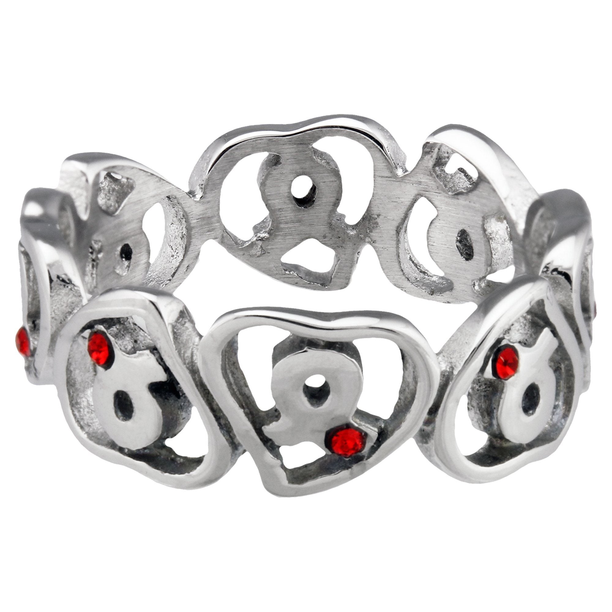 Diabetes Awareness Hearts Stainless Steel Ring - Aaria Tees Aaria Tees