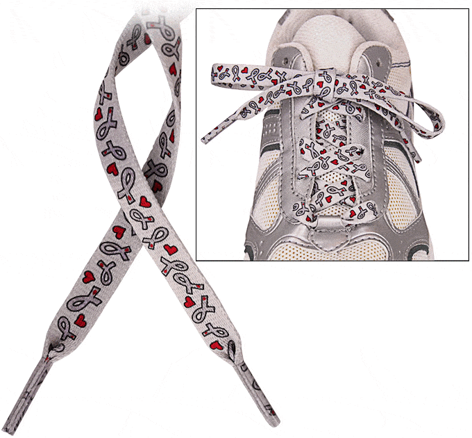 Diabetes Awareness Ribbon Shoelaces - Set of 2 - Aaria Tees
