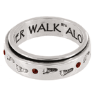 Diabetes Awareness Sterling & Crystal Spinning Ring - Aaria Tees Aaria Tees
