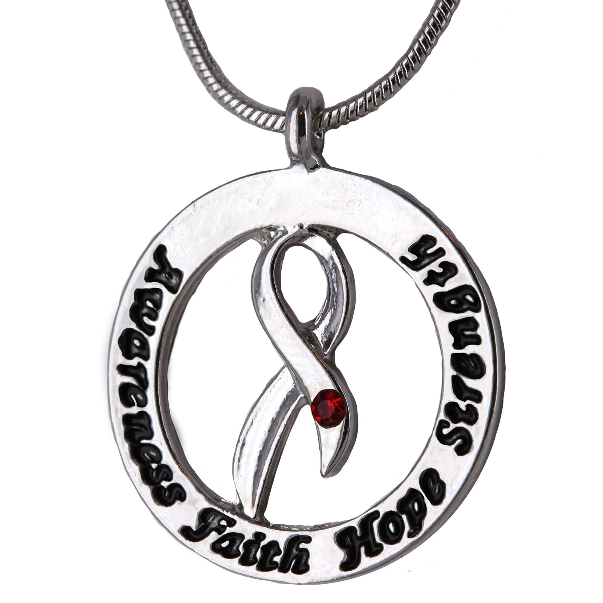 Diabetes Awareness Words of Inspiration Necklace - Aaria Tees Aaria Tees