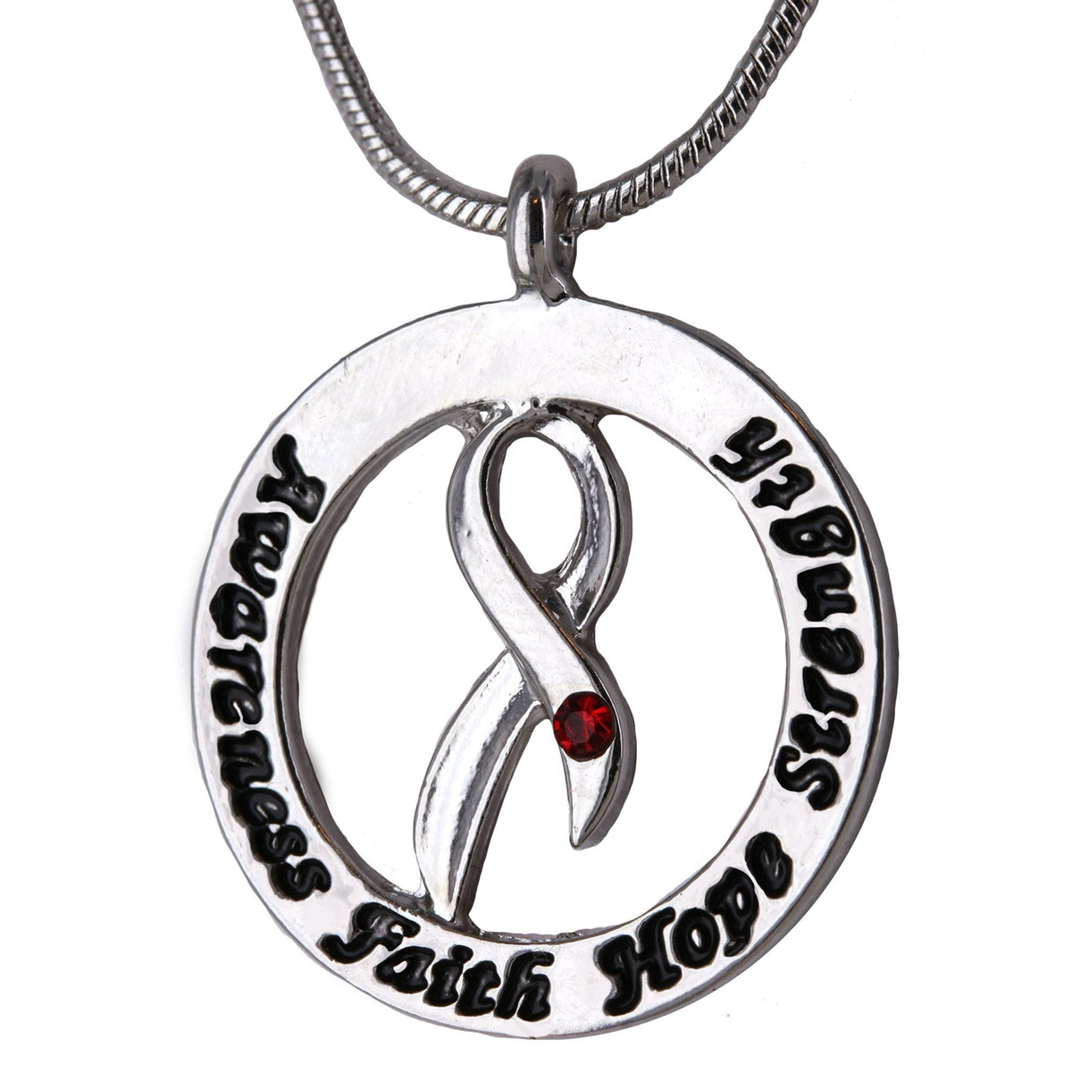 Diabetes Awareness Words of Inspiration Necklace - Aaria Tees