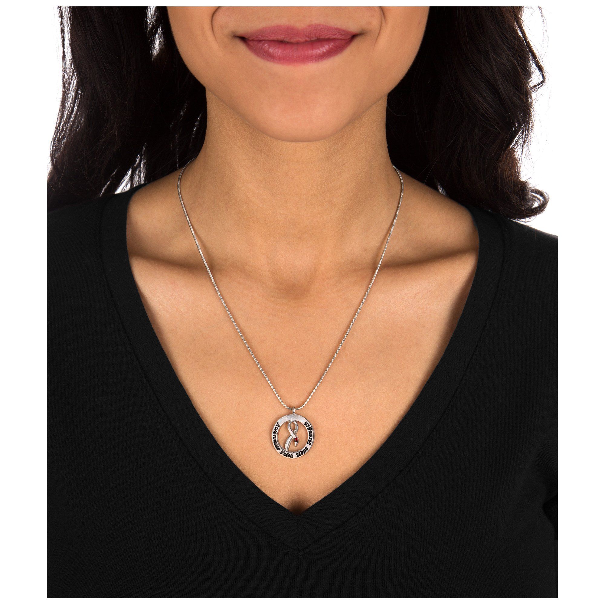 Diabetes Awareness Words of Inspiration Necklace - Aaria Tees Aaria Tees