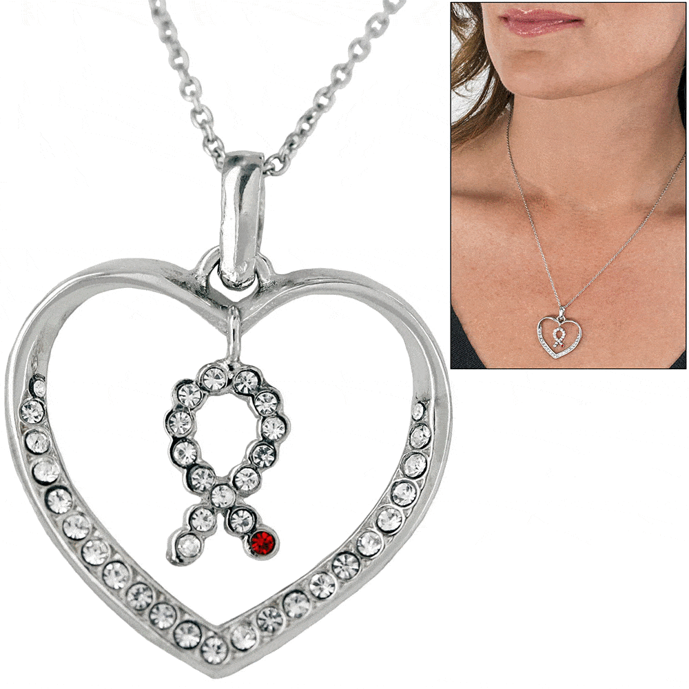 Diabetes Heart Bling Necklace - Aaria Tees Aaria Tees