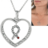 Diabetes Heart Bling Necklace - Aaria Tees Aaria Tees