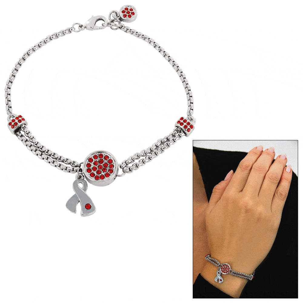 Diabetes Ribbon Pav&eacute; Bracelet - Aaria Tees Aaria Tees