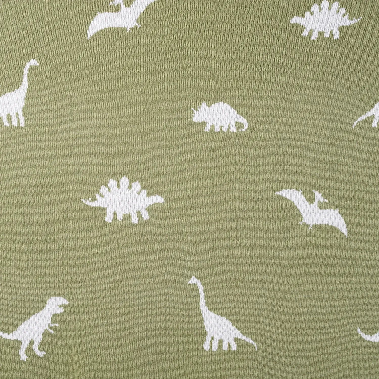 Dinosaur Jacquard Knit Baby Blanket - Aaria Tees Aaria Tees