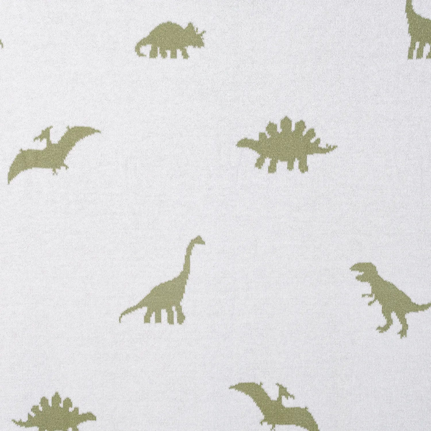 Dinosaur Jacquard Knit Baby Blanket - Aaria Tees Aaria Tees