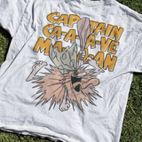Captain Caveman 'Unga Bunga' Vintage Washed White Tee Aaria Tees