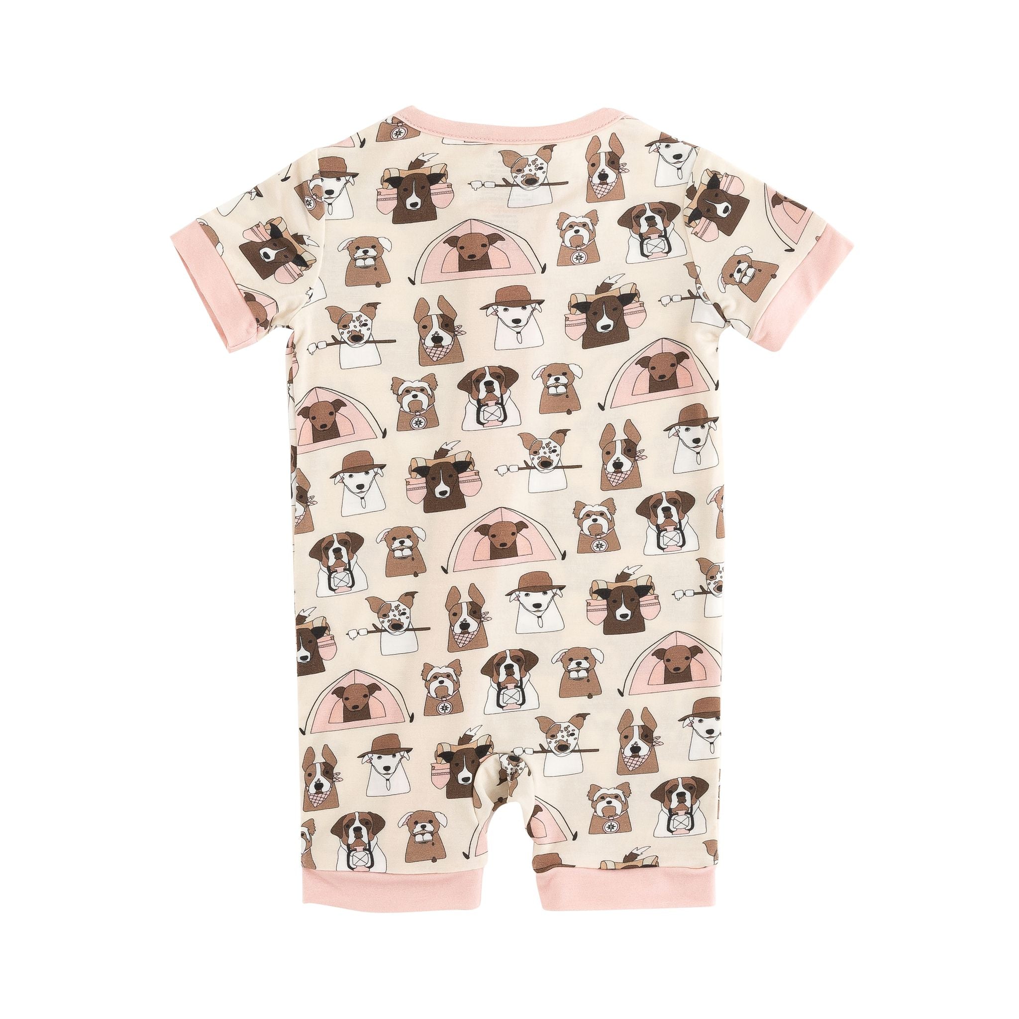 Camp Paws (Romper) - Pink - Aaria Tees Aaria Tees