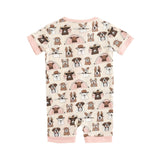 Camp Paws (Romper) - Pink - Aaria Tees Aaria Tees