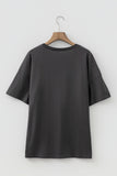Dark Grey Cheetah Striped Print Retro Fashion Graphic Tee - Aaria Tees Aaria Tees