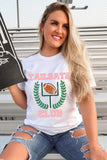 White TAILGATE CLUB Casual Round Neck Game Day T Shirt - Aaria Tees Aaria Tees