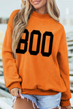 Carrot Spooky Ghost/ BOO Reversible Print Mock Neck Casual Pullover Sweatshirt Aaria Tees