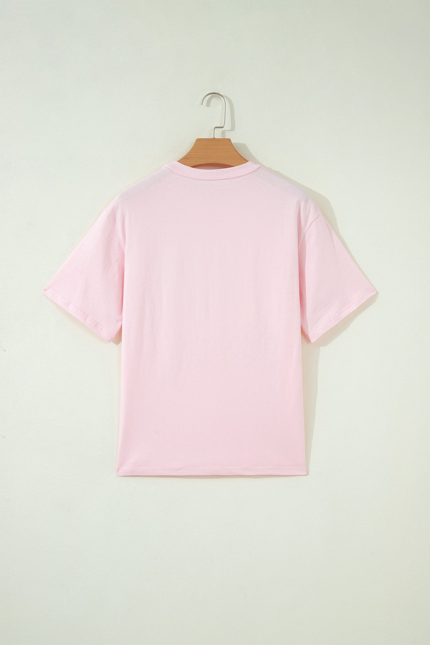 Pink PRAY Sequin Leopard Multiple Patched Graphic Tee - Aaria Tees Aaria Tees