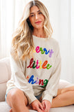 Sylevi Graphic Ribbed Loose Sweatshirt - Aaria Tees Aaria Tees