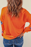 Orange Colorful Turkey Thanksgiving Graphic Sweatshirt Aaria Tees