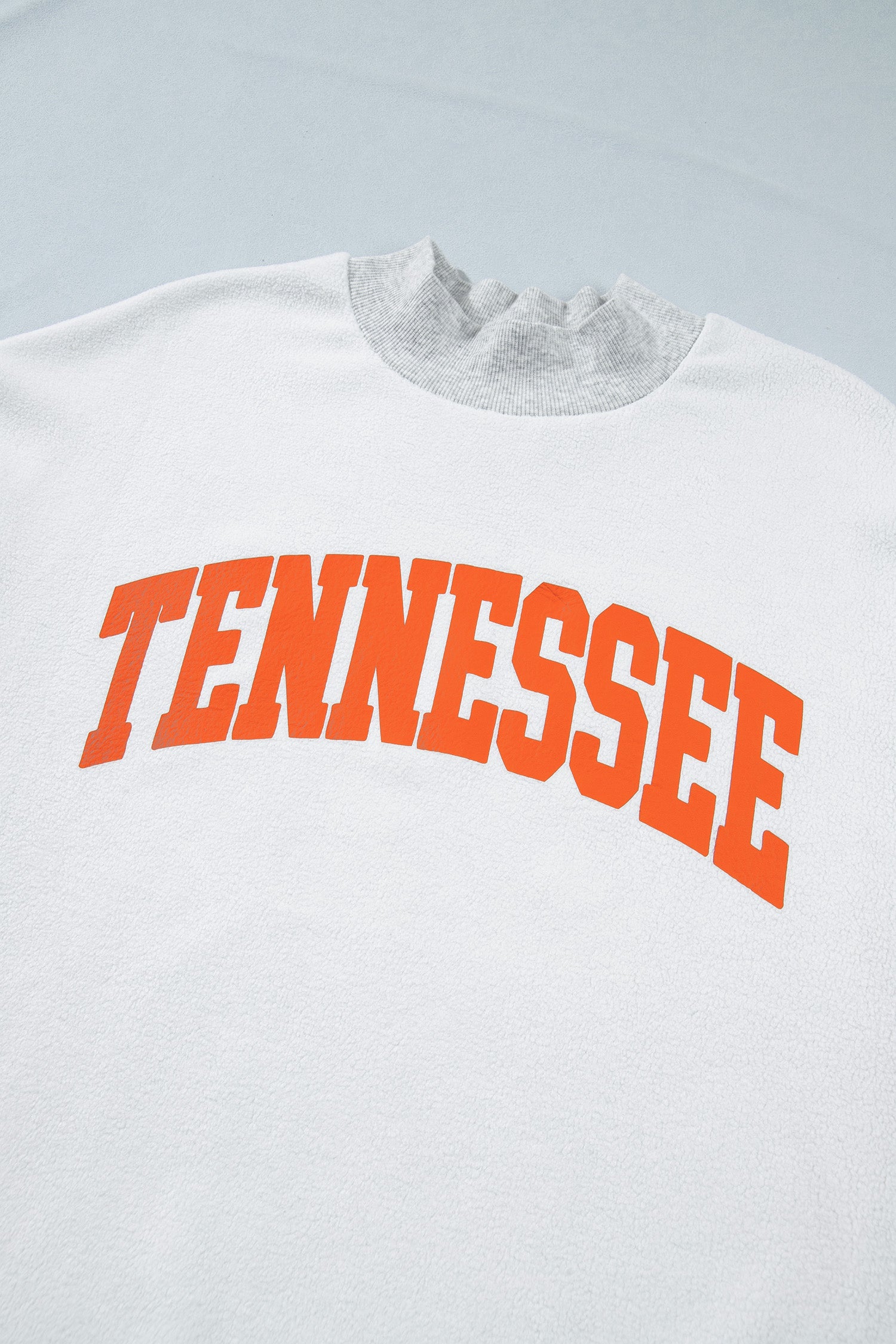 Light Grey TN TENNESSEE Double Printed Reversible Mock Neck Sweatshirt - Aaria Tees Aaria Tees