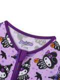 PoshTOT Sanrio Kuromi Purple Bamboo Baby Convertible Zippy Romper - Aaria Tees Aaria Tees