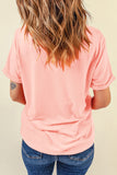Pink Summer Food Bow Crawfish Printed T Shirt Aaria Tees
