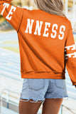 Carrot TN TENNESSEE Letter Print Exposed Seam Detail High Neck Sweatshirt - Aaria Tees Aaria Tees