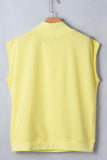 Yellow Pickleball Club Game Day Graphic Mock Neck Top Aaria Tees