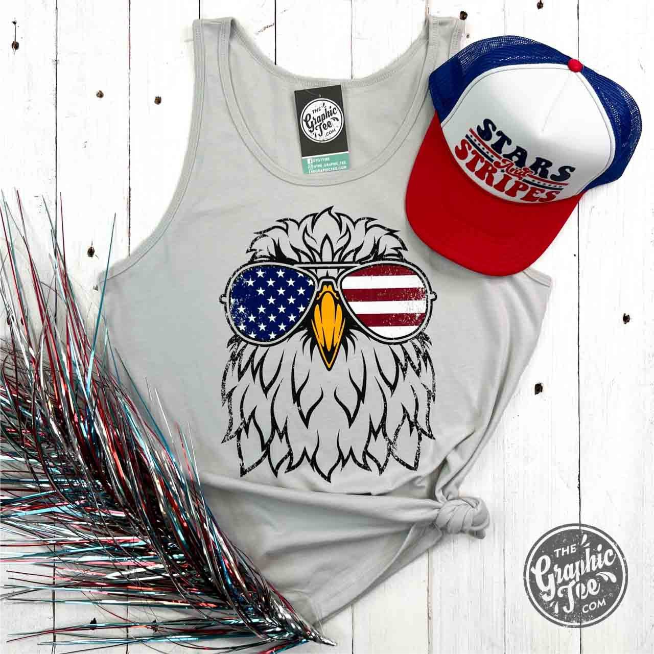 Eagle Aviator Silver Unisex Tank - Aaria Tees Aaria Tees