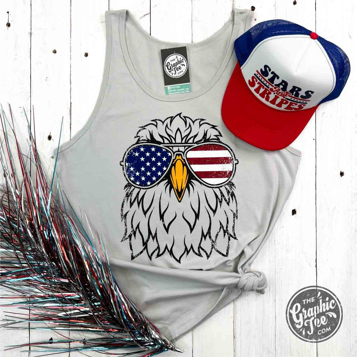 Eagle Aviator Silver Unisex Tank - Aaria Tees