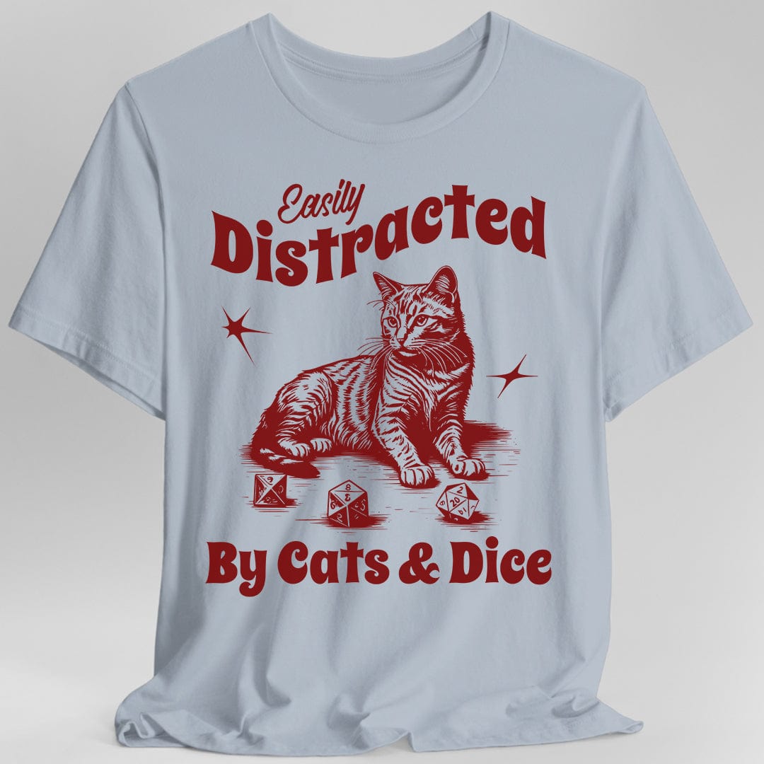 Easily Distracted By Cats & Dice Shirt - Aaria Tees Aaria Tees