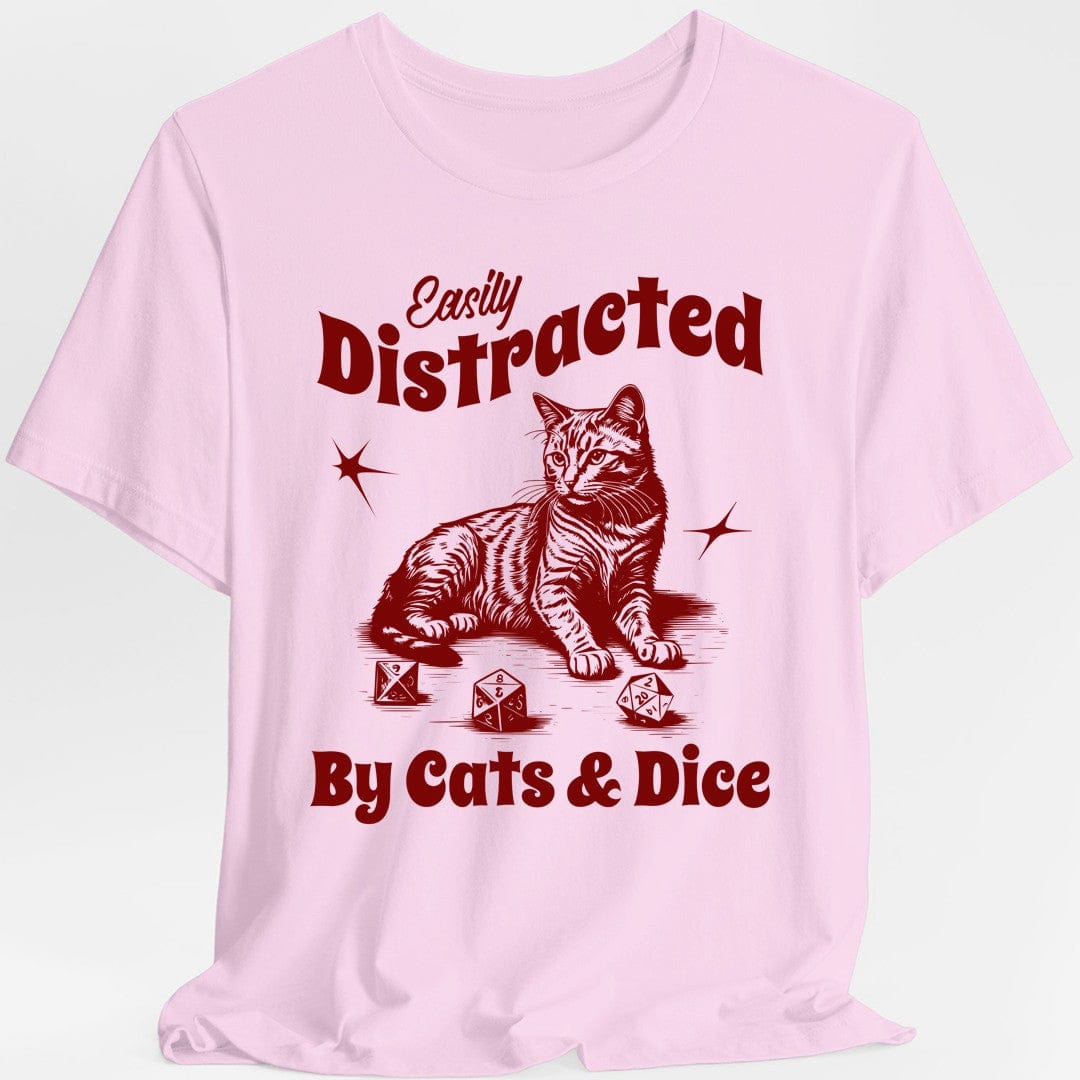 Easily Distracted By Cats & Dice Shirt - Aaria Tees Aaria Tees