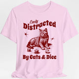 Easily Distracted By Cats & Dice Shirt - Aaria Tees Aaria Tees