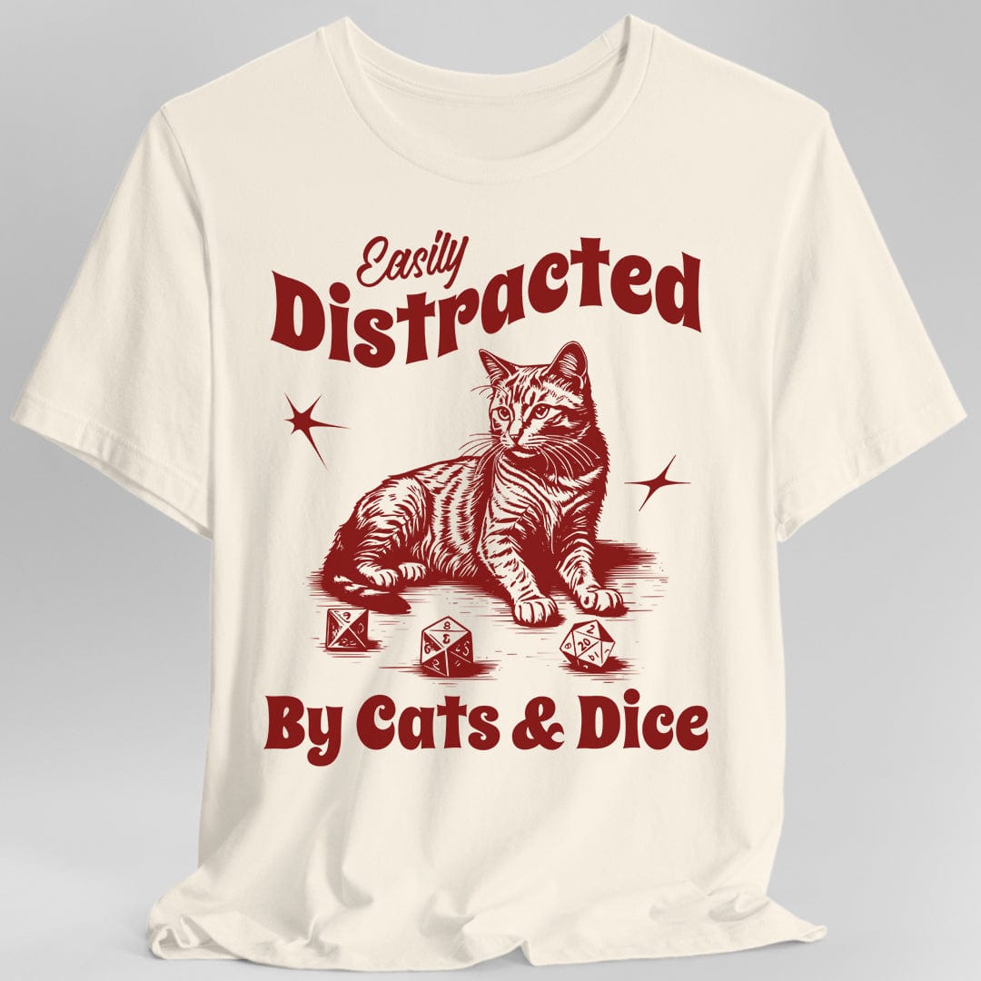 Easily Distracted By Cats & Dice Shirt - Aaria Tees