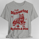 Easily Distracted By Cats & Dice Shirt - Aaria Tees Aaria Tees