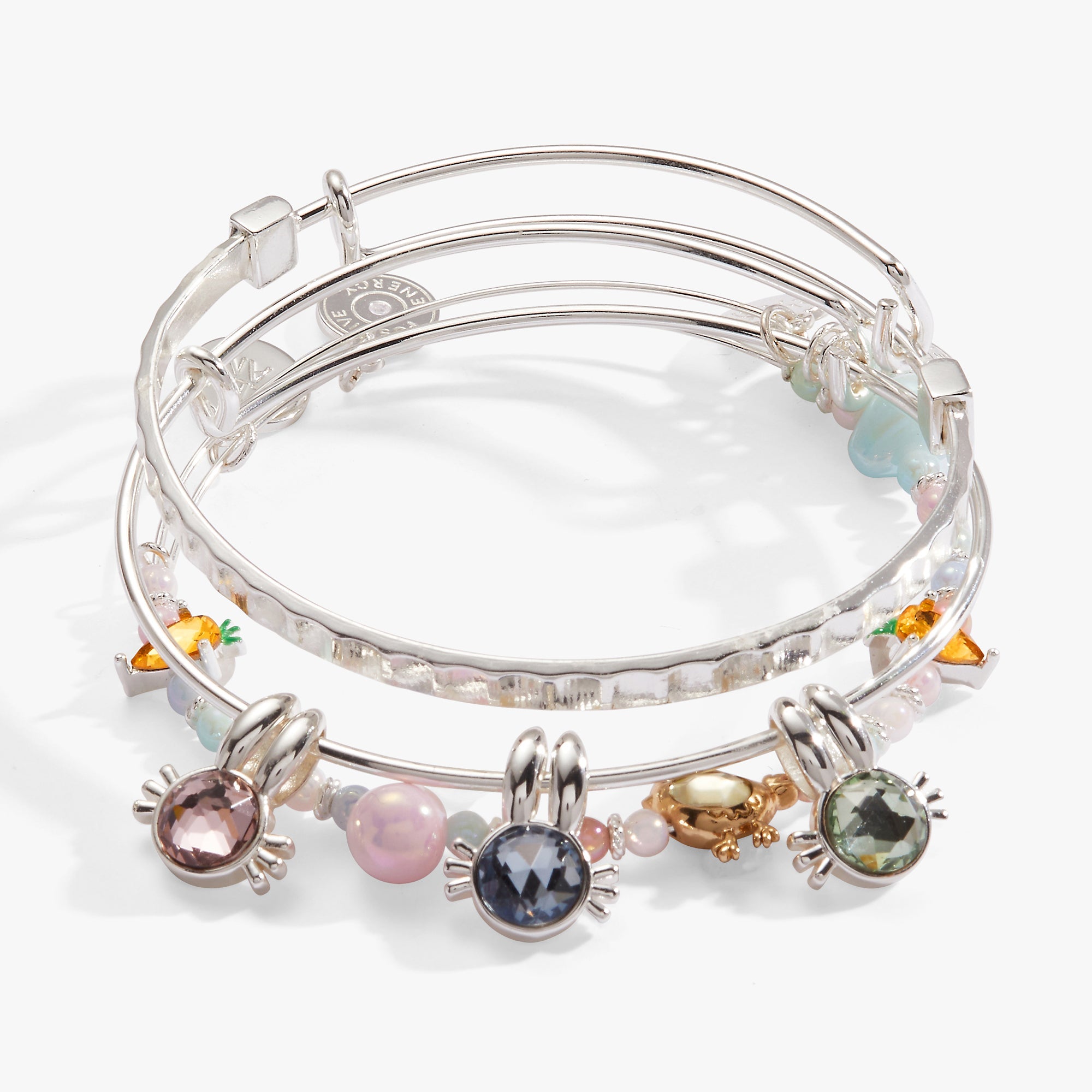Crystal Bunny Bangles Set of 3 - Aaria Tees Aaria Tees
