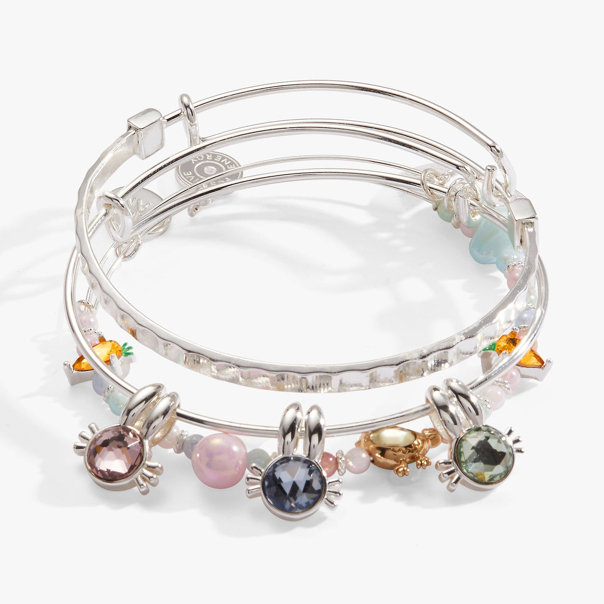 Crystal Bunny Bangles Set of 3 - Aaria Tees