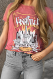 Mineral Red Nashville Music City Graphic Retro Fashion Tee Aaria Tees