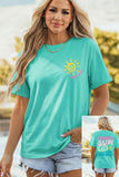 Mint Green LAKE DAYS Double Side Printed Vacation T Shirt - Aaria Tees Aaria Tees