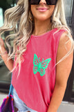 Yellow Cream Flower Graphic Casual Tank Top Aaria Tees