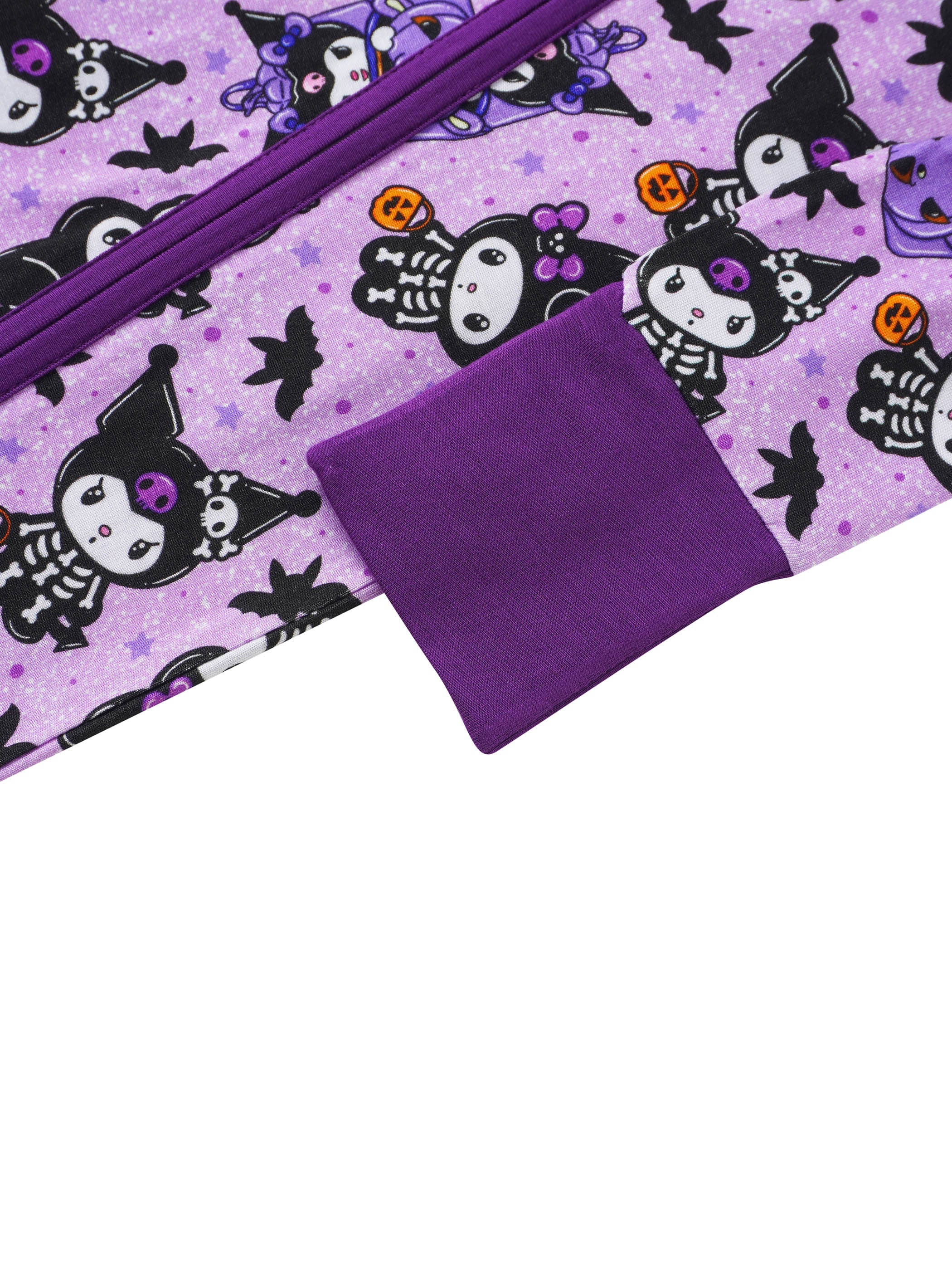 PoshTOT Sanrio Kuromi Purple Bamboo Baby Convertible Zippy Romper - Aaria Tees Aaria Tees