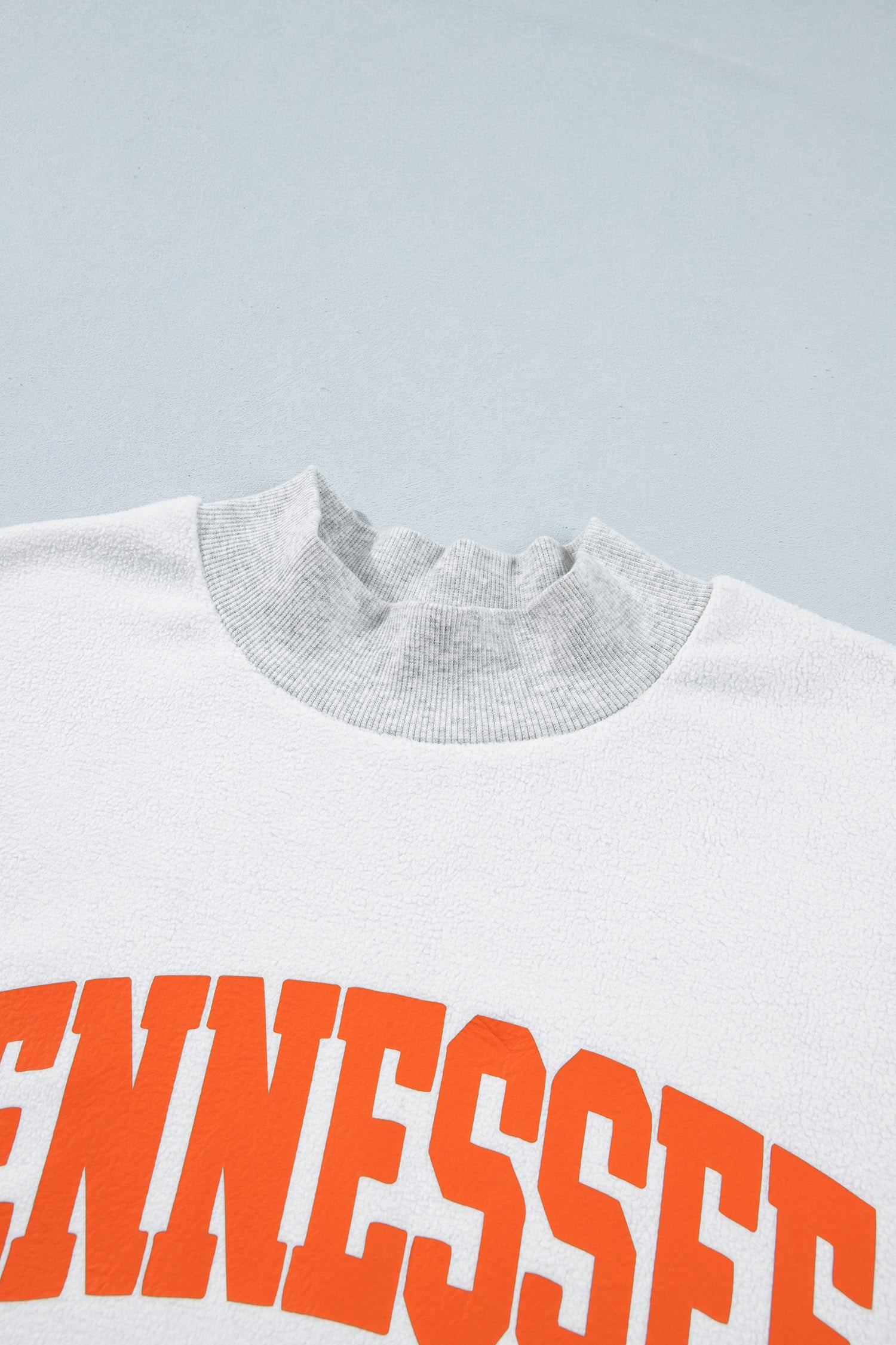 Light Grey TN TENNESSEE Double Printed Reversible Mock Neck Sweatshirt - Aaria Tees Aaria Tees