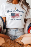 White American Flag Retro Inspired Graphic Tee Aaria Tees