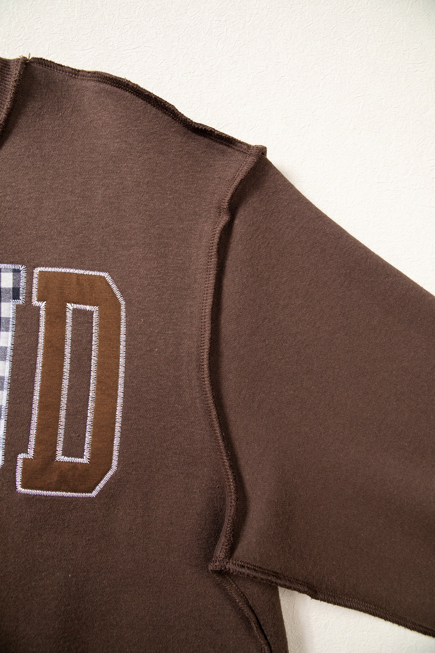 Coffee WWJD Mixed Pattern Embroidered Patch Graphic Mock Neck Sweatshirt - Aaria Tees Aaria Tees