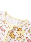 PoshTOT Rainbow Snacks Bamboo Baby Convertible Zippy Romper - Aaria Tees Aaria Tees