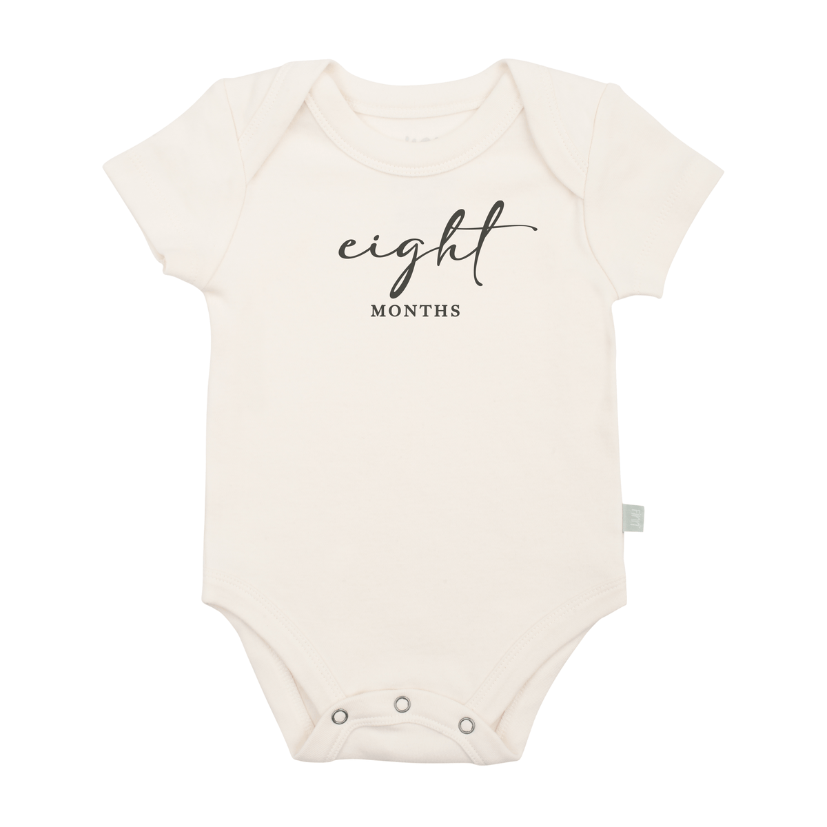 graphic bodysuit | eight months milestone charcoal - Aaria Tees