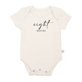graphic bodysuit | eight months milestone charcoal - Aaria Tees Aaria Tees