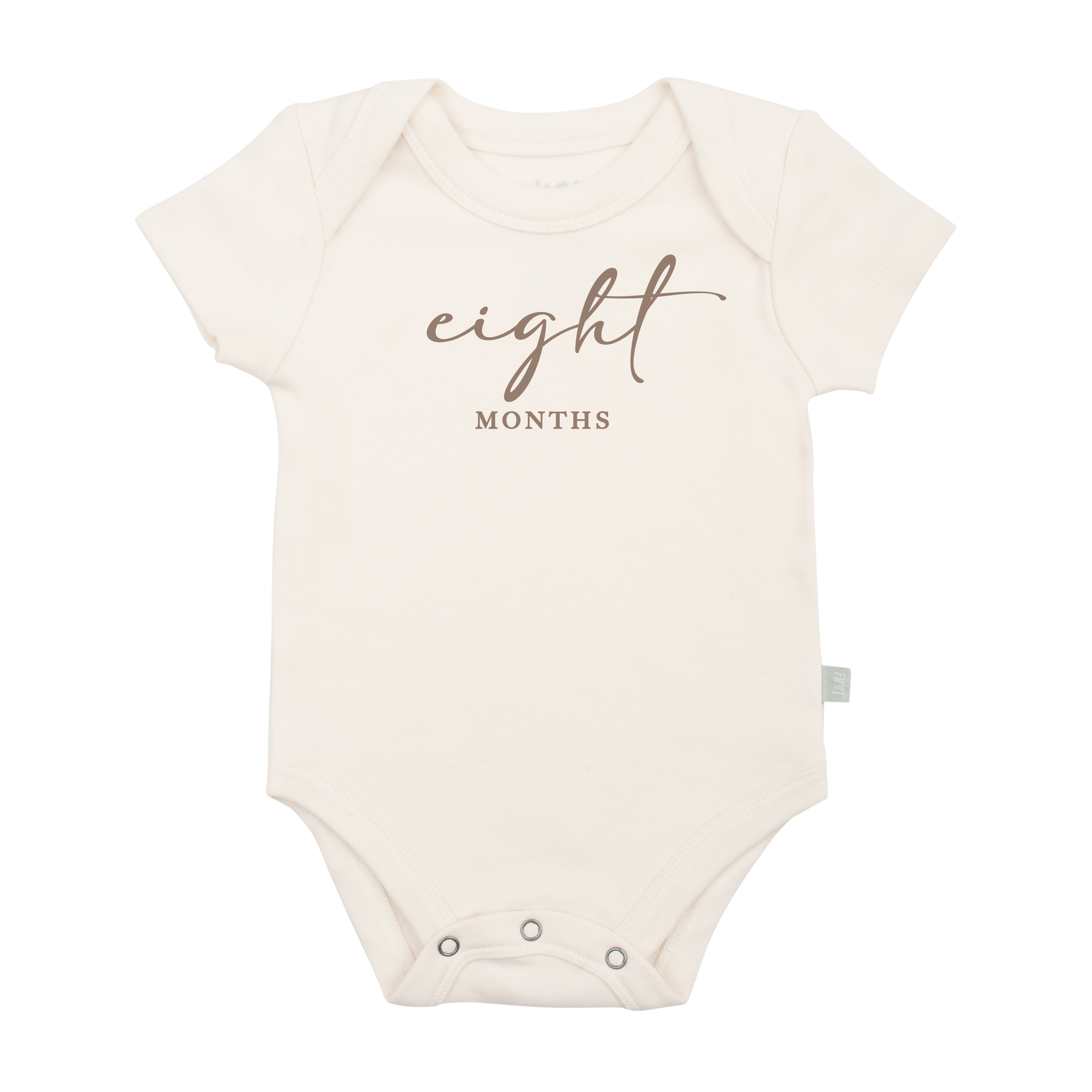 graphic bodysuit | eight months milestone taupe - Aaria Tees Aaria Tees