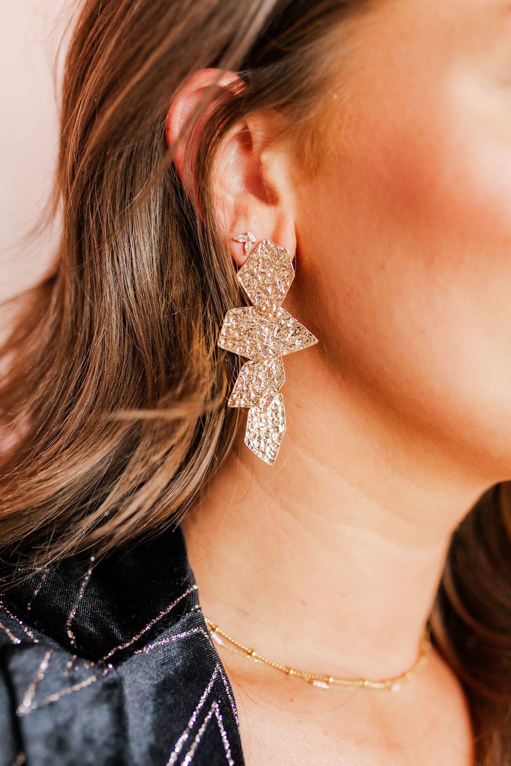 Electra Statement Earrings - Gold - Aaria Tees Aaria Tees